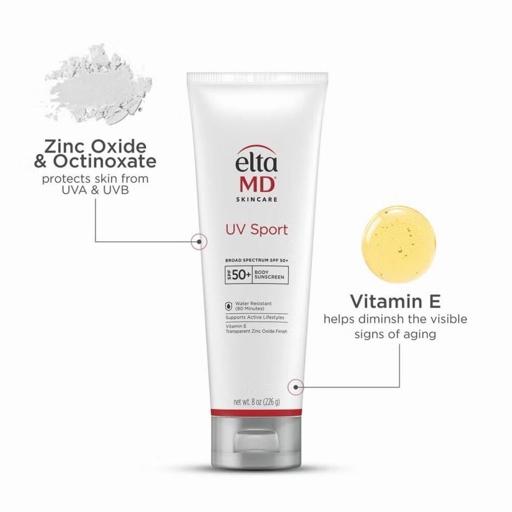 EltaMD UV Sport Broad Spectrum SPF 50+ Body Sunscreen 8 fl oz Fragrance Free - Picture 7 of 9